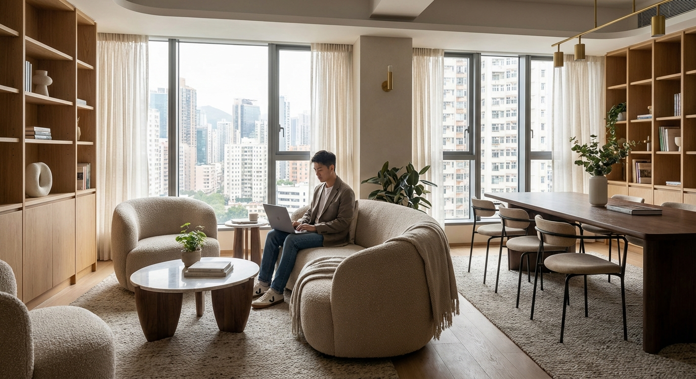 Premium student accommodation lounge