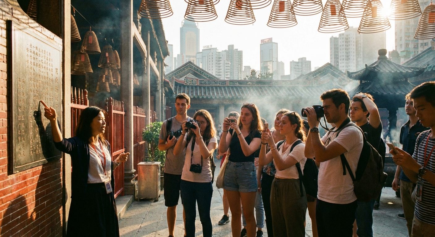 Students on cultural excursion in Hong Kong